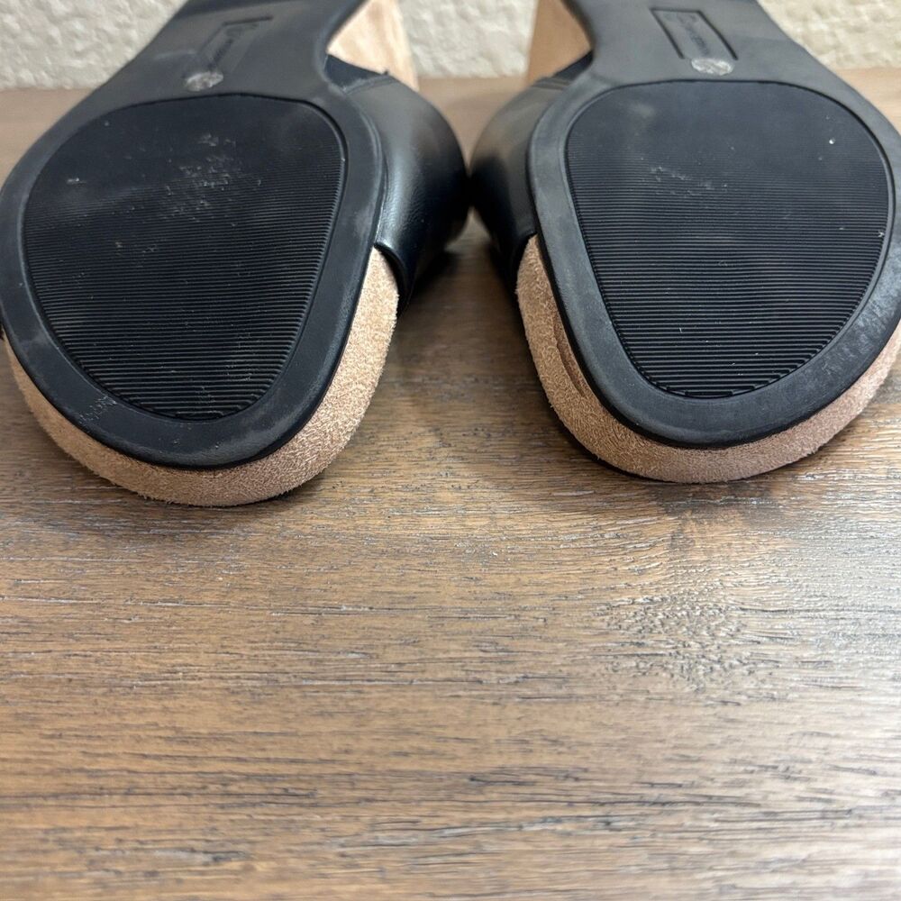 Giani Bernini Giulia Black Platform Wedge Sandals Size 8m Slip On Memory Foam - Picture 6 of 10